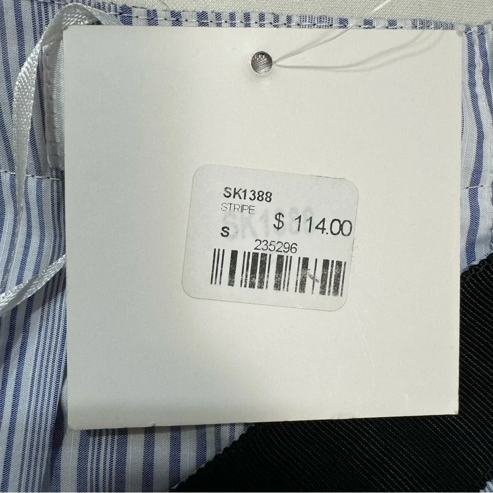 NWT New $114 LF Seek the Label Stripe Wrap Mini Skirt Size S